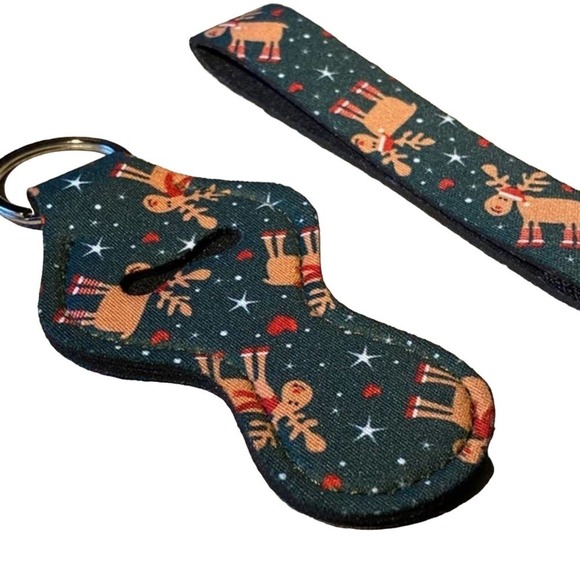 5 for $25 Stocking Stuffers Wrist Strap Lip Balm Holder Keychain Lipstick Keyrin - Picture 2 of 5